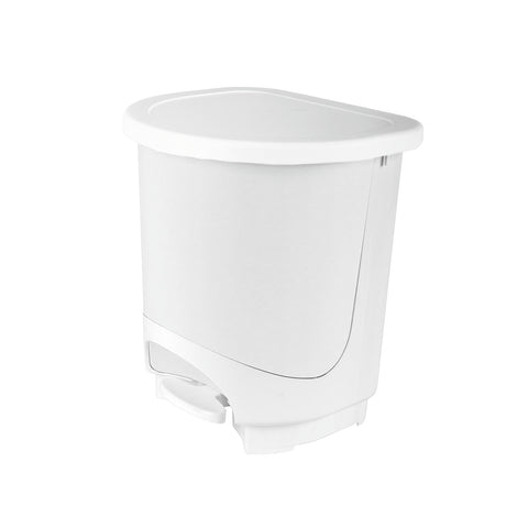 Cubo de Basura con Pedal 30 L Blanco