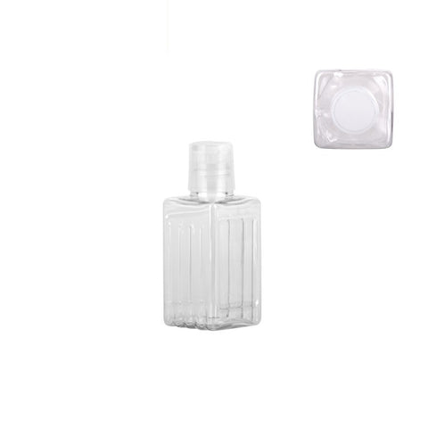 TRAVEL-COSMETIC Botella Cuadrada PUSH 75 ML Transparente - Menaje Juypal