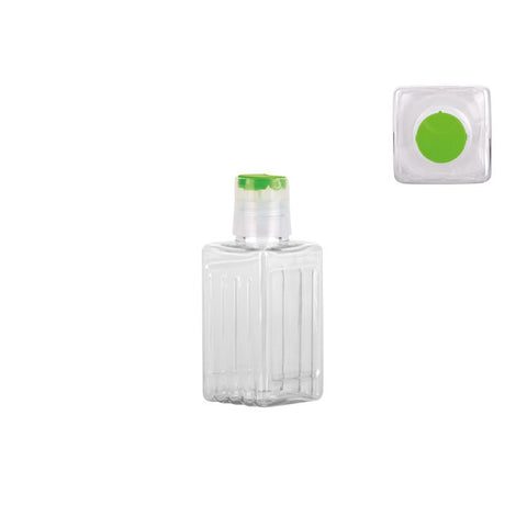 TRAVEL-COSMETIC Botella Cuadrada PUSH 75 ML Transparente - Menaje Juypal