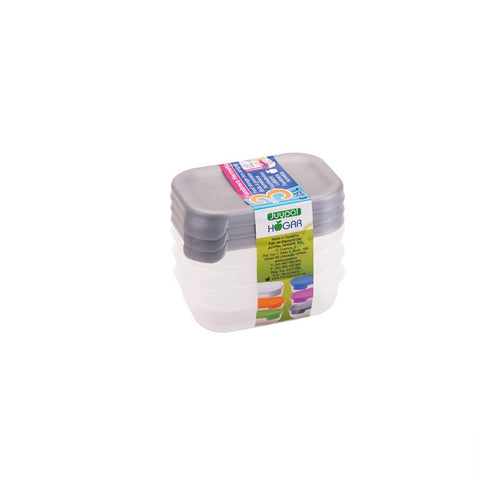 ABREFÁCIL SET 3 TaperHogar Rect. 0,25 L (Tapa opaca) - Menaje Juypal