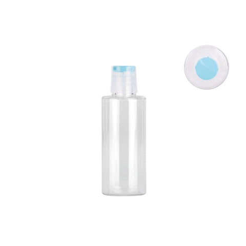 TRAVEL FLEX Botella Redonda PUSH 100 ML Transparente - Menaje Juypal