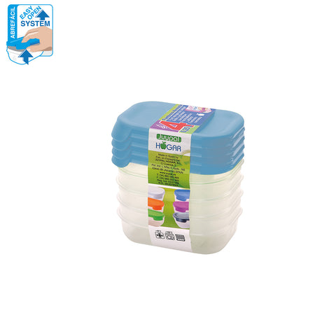 TaperHogar Rectangular Set 4 0,25 L Abrefácil - Soft Colors