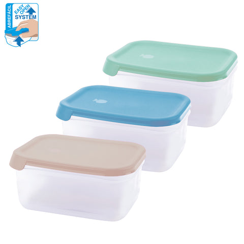 TaperHogar Rectangular 2,25 L Abrefácil - Soft Colors