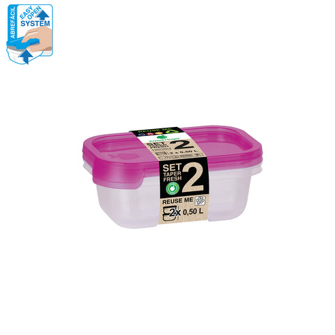 TaperFresh Rectangular 0,50 L SET 2