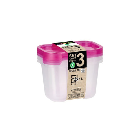 Taperfresh 1L SET 3 - Juypal Hogar | Tienda de productos de menaje para el hogar