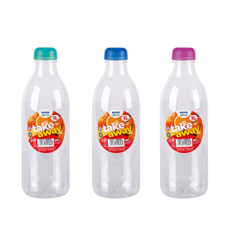 Botella PET Zumo/ Agua 1 L + Tapón