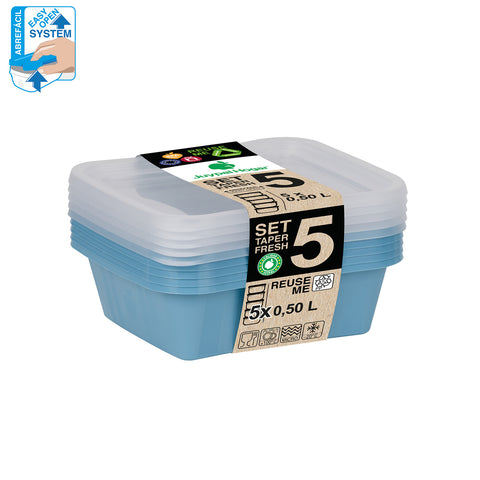 TaperFresh Ovalado 0,50 L Set 5 - Soft Colors
