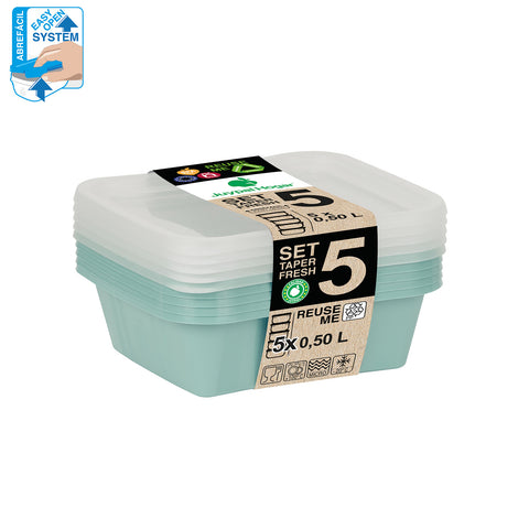 TaperFresh Ovalado 0,50 L Set 5 - Soft Colors