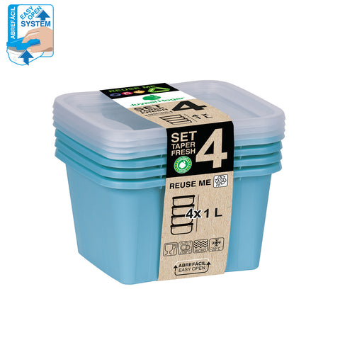 TaperFresh Ovalado 1 L Set 4 - Soft Colors