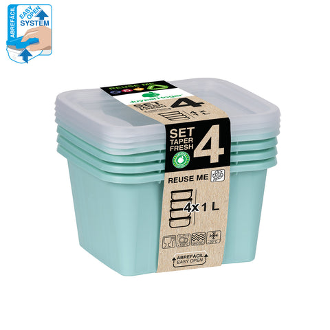 TaperFresh Ovalado 1 L Set 4 - Soft Colors