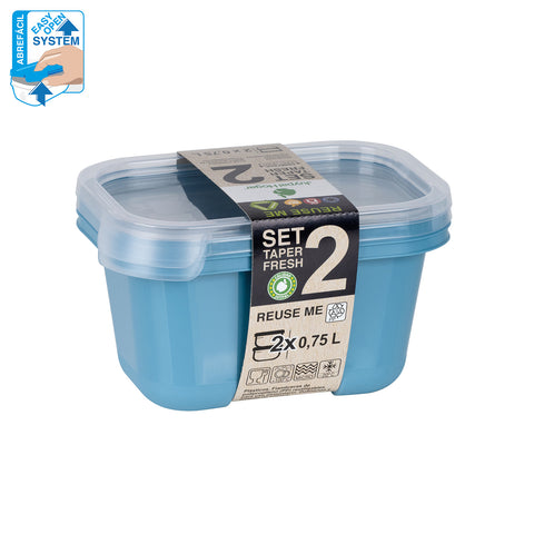 TaperFresh Rectangular 0,75 L SET 2 - Soft Colors