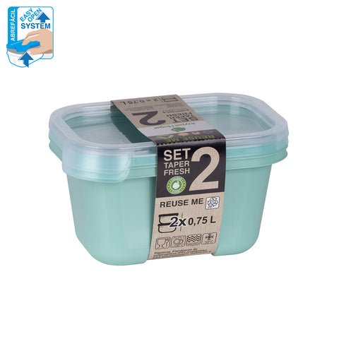 TaperFresh Rectangular 0,75 L SET 2 - Soft Colors