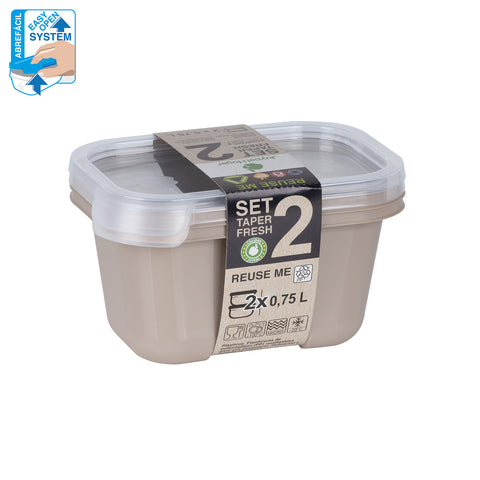 TaperFresh Rectangular 0,75 L SET 2 - Soft Colors