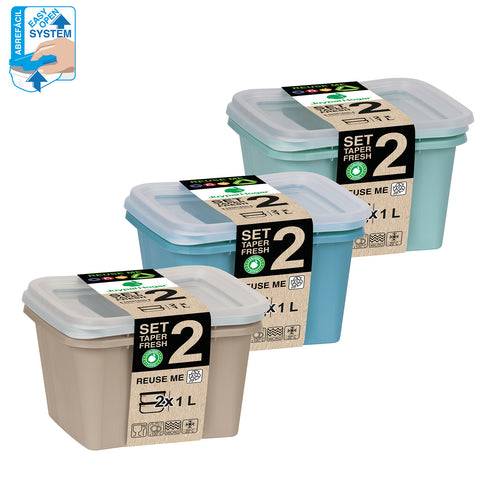 TaperFresh Ovalado 1 L Set 2 - Soft Colors