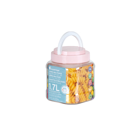 Tarro Cuadrado Hermético Premium 1,7L - Soft Colors