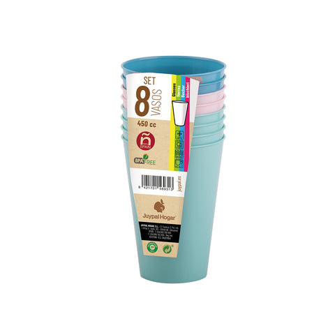 Set 8 vasos Cónicos IRROMPIBLE 450 CC - Soft - Juypal Hogar | Tienda de productos de menaje para el hogar