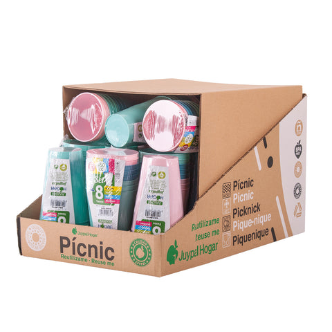 Set 8 vasos Cónicos IRROMPIBLE 450 CC - Soft - Juypal Hogar | Tienda de productos de menaje para el hogar