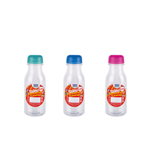 Botella PET Zumo/Agua de 0,25L + Tapón