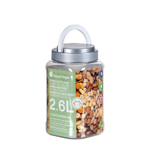 Tarro Cuadrado Hermético Premium 2,6L