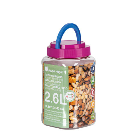 Tarro Cuadrado Hermético Premium 2,6L
