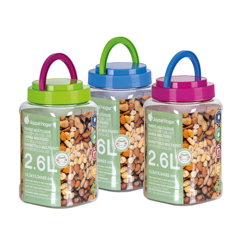 Tarro Cuadrado Hermético Premium 2,6L