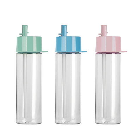 Botella tritan con pajita de 0,6 litros - Soft colors