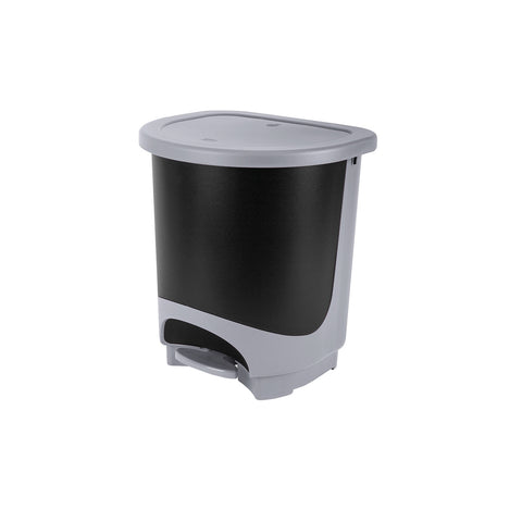 Cubo de Baño con Pedal 8 L Gris/Negro