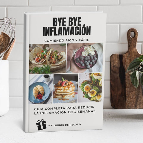 Libro Digital Anti Inflamación + 4 Guias con Recetas Sin Gluten