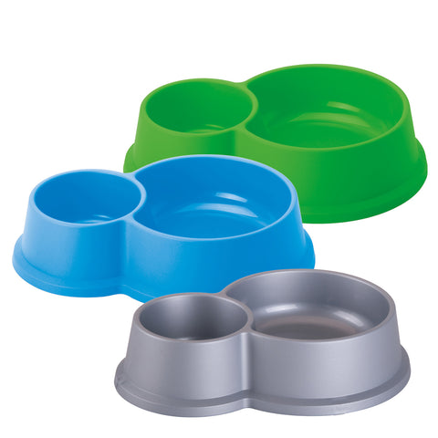 Comedero Doble Básico 0,60 L + 0,25 L