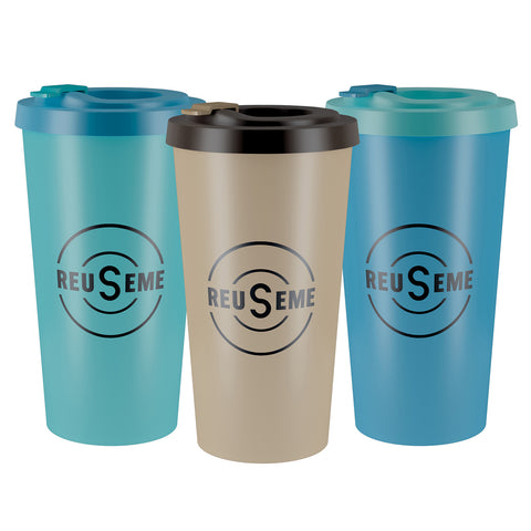 Vaso Café REUSEME + Tapa + Tapón 500 CC