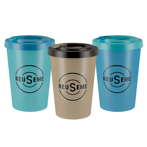 Vaso Café REUSEME + Tapa + Tapón 350 CC