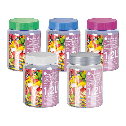 Tarro Hermético PET 1,2L - Juypal Hogar | Tienda de productos de menaje para el hogar
