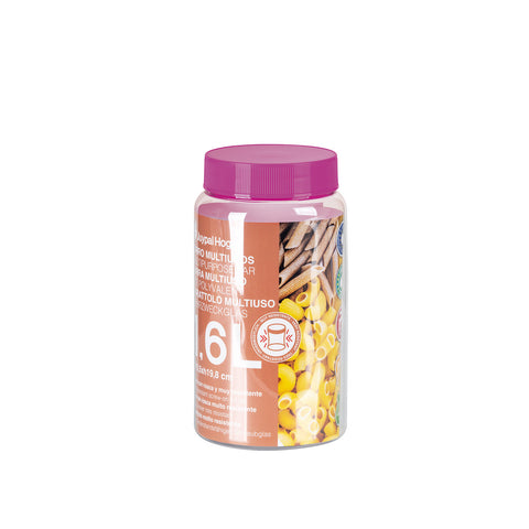 Tarro Hermético PET 1,6L - Juypal Hogar | Tienda de productos de menaje para el hogar