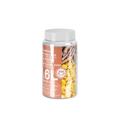 Tarro Hermético PET 1,6L - Juypal Hogar | Tienda de productos de menaje para el hogar