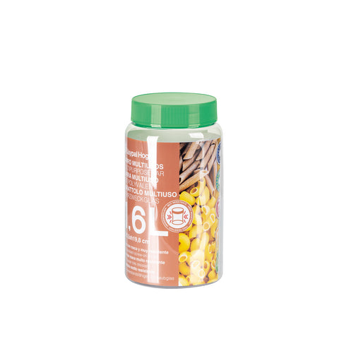Tarro Hermético PET 1,6L - Juypal Hogar | Tienda de productos de menaje para el hogar