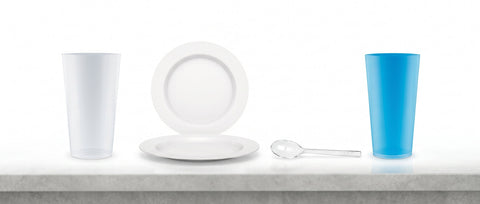 Vasos, Platos y Cubiertos Reutilizables