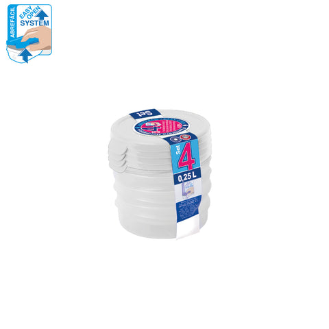 TaperHogar Redondo Set 3/4  0,25 L Abrefácil
