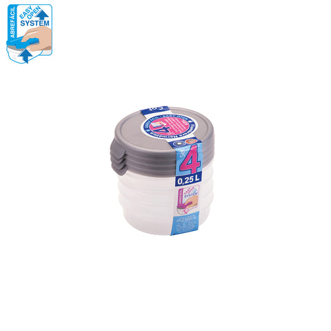 TaperHogar Redondo Set 3/4  0,25 L Abrefácil