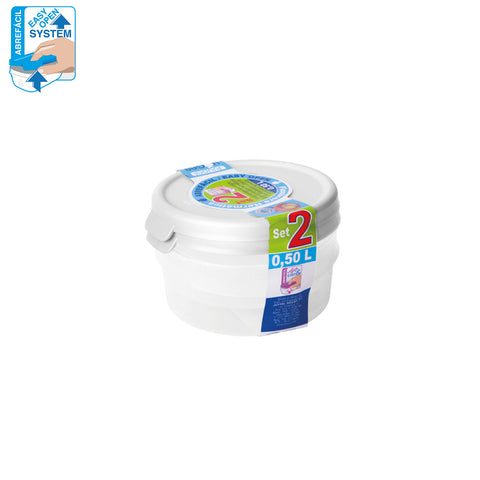 TaperHogar Redondo Set 2  0,50 L Abrefácil