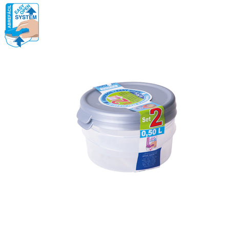 TaperHogar Redondo Set 2  0,50 L Abrefácil
