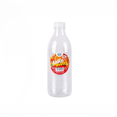 Botella PET Zumo/Agua de 1L + Tapón