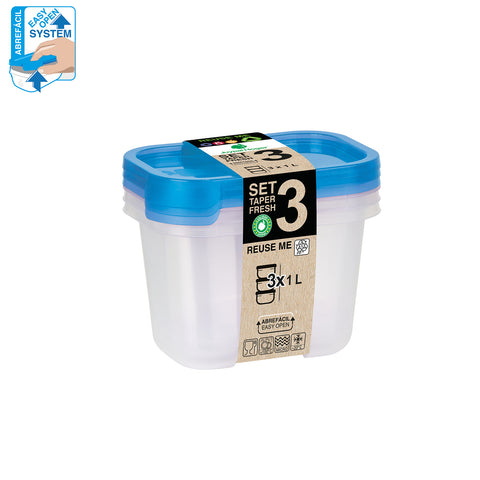TaperFresh Rectangular 1 L Set 3