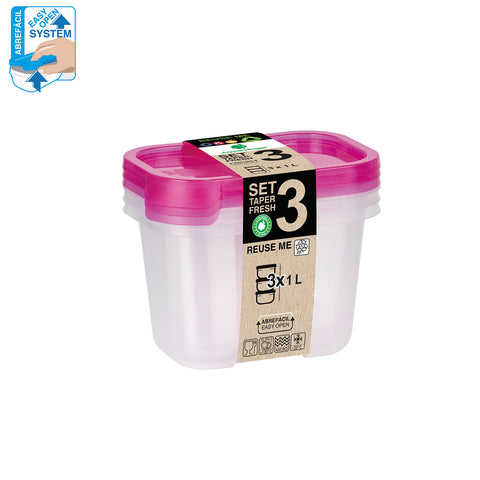 TaperFresh Rectangular 1 L Set 3