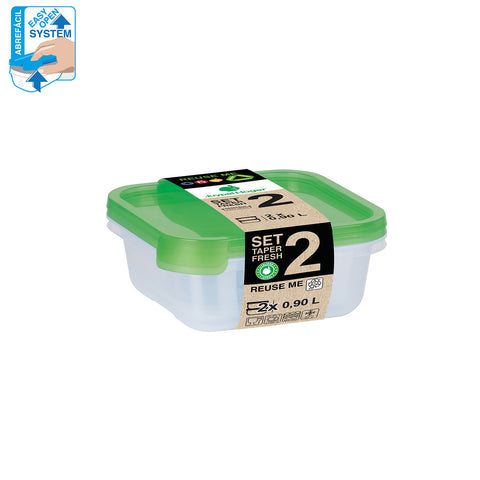 TaperFresh Cuadrado  0,90 L SET 2