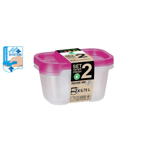 TaperFresh Rectangular 0,75 L SET 2