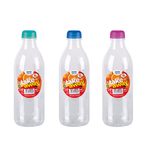 Botella PET Zumo/ Agua 1 L + Tapón Premium