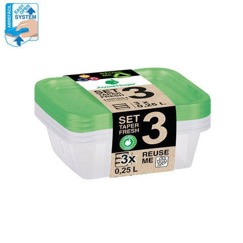 TaperFresh Ovalado 0,25 L Set 3