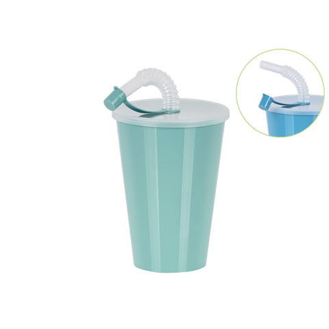 Vaso + Tapa con Caña 0,45L
