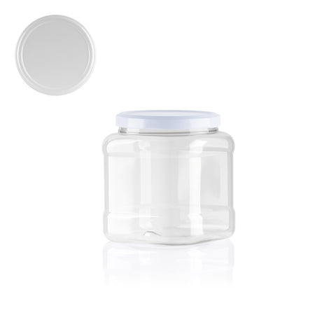 Tarro Hermético Cuadrado + Tapa Metalica 1,70 L