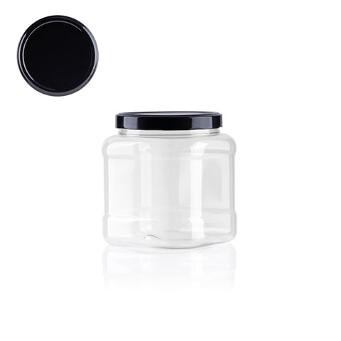 Tarro Hermético Cuadrado + Tapa Metalica 1,70 L